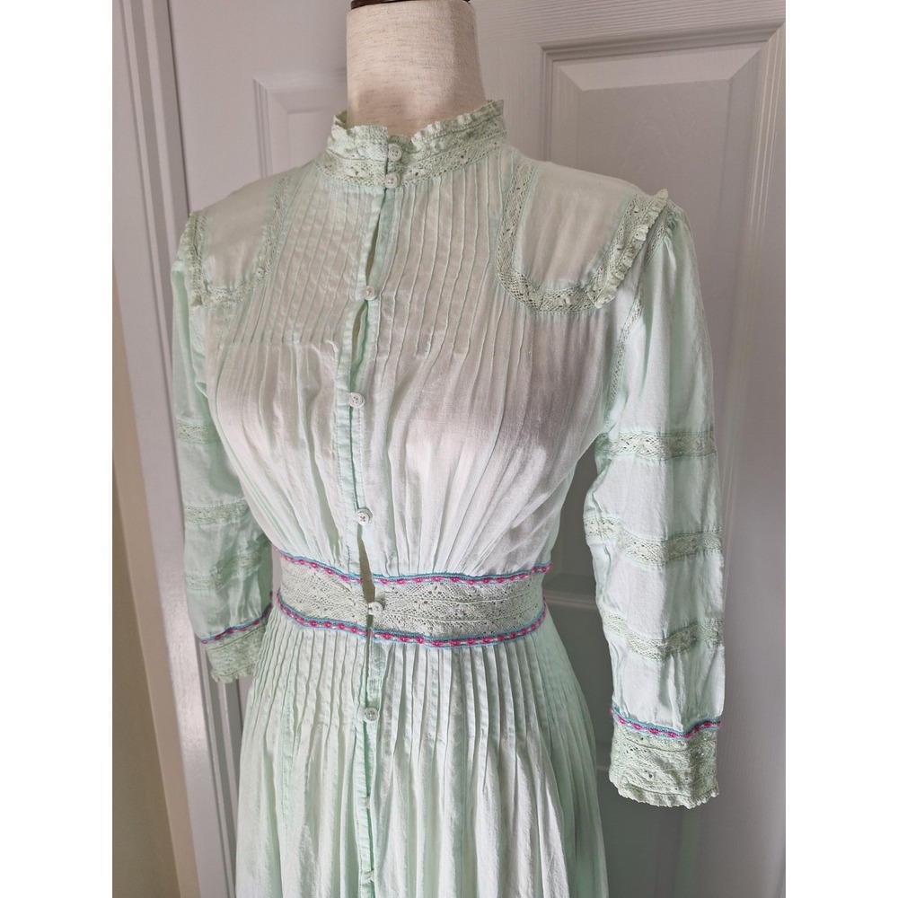 Pitusa x Millie Mackintosh Cotton Edwardian Cottage Prairie Easter Maxi Dress - Picture 2 of 14